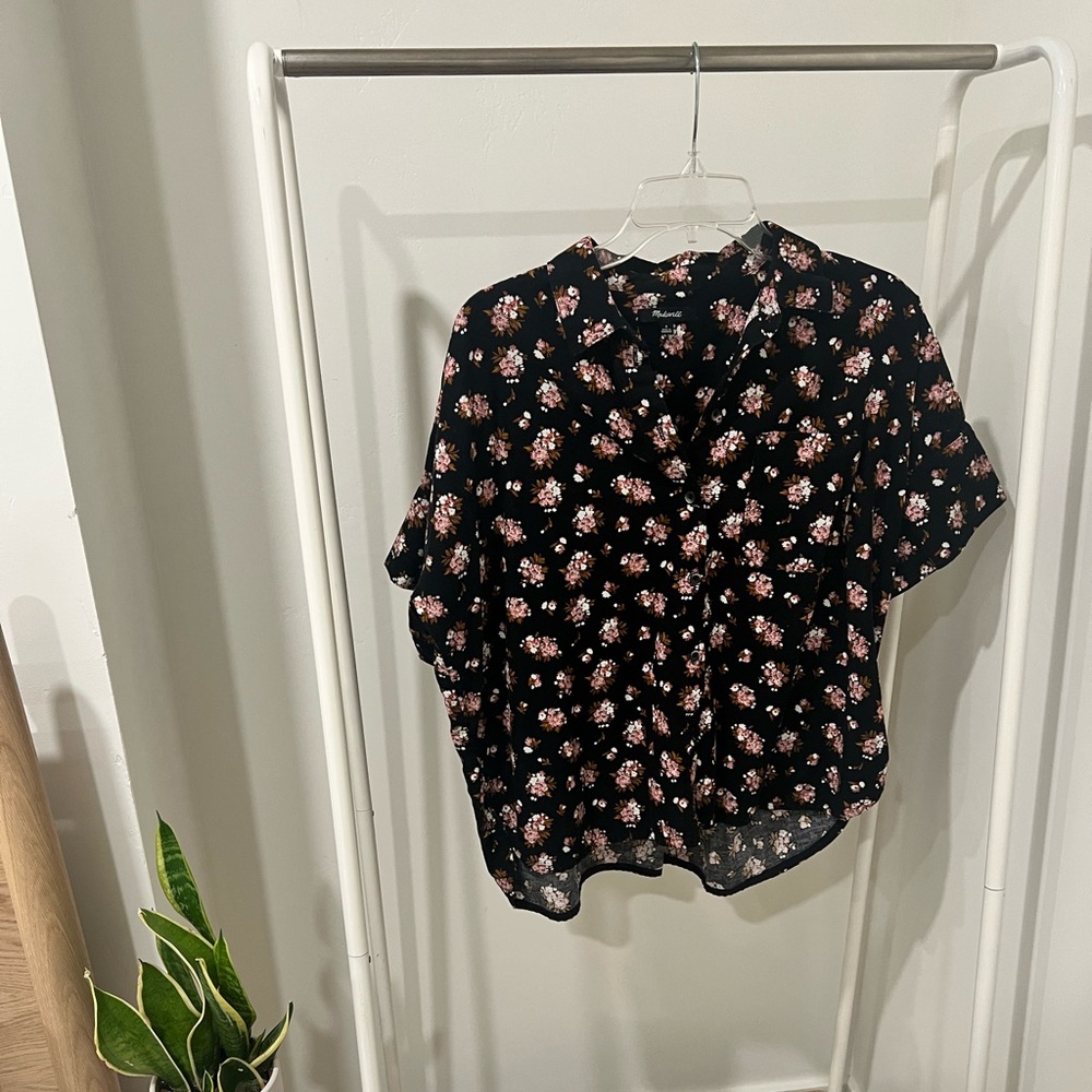 Madewell size small corduroy floral print shirt